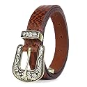 25mm Genuine Leather Waist Belt for Women - Fancy Vintage Buckle Belt For Jeans | Stylish Adjustable Party Belt For Ladies/Girls/Women | Waist Size 28-44 Inches