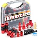 25Pcs 1/4 NPT Quick Connect Air Compressor Fittings,Red Aluminum Alloy