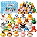 25PCS Animal Rubber Ducks, Bath Toys & Pool Toys for Toddlers, Party Favors