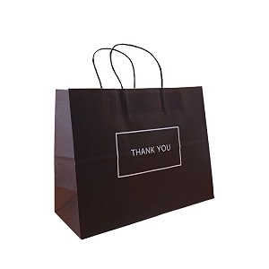 rangit bhumi gift bags- 25pcs 13x5x10 inch medium black thank you paper bags with handles bulk- paper carry bag for return gifting corporate events party favor goodie bags- gift covers medium-black pack of 25