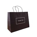 RanGit Bhumi Gift Bags- 25pcs 13x5x10 inch Medium Black Thank You Paper Bags with Handles Bulk- paper carry bag For Return gifting, corporate events, Party Favor Goodie Bags- Gift Covers (Medium-Black, Pack of 25)