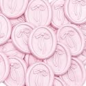 25Pcs Pink Bow Self-Adhesive Wax Seal Stickers Wedding