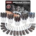 25PCS Sanding Drums & Sandpaper Sticks Set for Dremel Rotary Tool