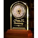 25th Wedding Anniversary Crystal Clock Gifts