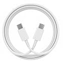 HANYCONY 25W USB C to C Fast Rapid Charging Cable – Compatible with Samsung Galaxy S23 S22 S21 21 FE S20 A34 M14 M34 M54 M53 – Original Charging Speed (White)