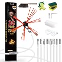 26 Ft Chimney Sweep Kit with 8 Flexible Rods & Chimney Brush
