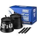 26 Inch Mountain Bike Tire Inner Tube 26 x 1.75 1.85 1.9 1.95 2.0 2.1 2.125 2.2 2.25 2.3 2.35 2.4 4.0 Presta 48mm Schrader Valve 32mm, Heavy Duty Butyl Rubber 26in MTB Bicycle Tube Replacement 2 Pack