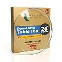 26 Inch Round Clear Tempered Glass Table Top with 1/2" Thick Polished Edges for Dining, Coffee Table, or Office Use by Fab Glass and Mirror