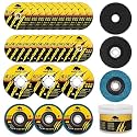 26 Packs Angle Grinder Cutting Flap Grinding Disc Wheel 4 1/2in Inches - 20 Packs 4.5"x1/4"x7/8" Cut off Wheels,3 Packs 4.5"x7/8" 60 Grit Flap Discs, 3 Packs 4.5"x1/25"x7/8" Grinding Wheels