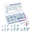 260 PCS SAE &amp; Metric Grease Fittings Kit - Hydraulic Zerk Assortment 1/4" 1/8" M6 M8 M10 with Straight, 45°, and 90° Degree Heads for Automotive and Industrial Use, Galvanized Steel Set