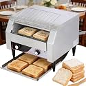 2600W Heavy Duty Commercial Conveyor Toaster, 450 pieces/H Countertop Industrial Stainless Steel Electric Oven with Dual Heating Tube and 7-Speed Adjustments for Restaurant Bakery Home(450pieces/H)
