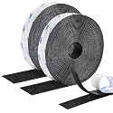 26Feet Hook and Loop Tape Sticky Back Fastener Roll, Nylon Self Adhesive Heavy Duty Strips Fastener for Home Office School Car and Crafting Organization (1, Black-3m, 26ft x 1in)