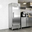 27"W Commercial Reach-In Freezer, 1 Solid Door Stainless Steel Upright Freezer, 18.68 Cu.ft Fan Cooling Freezer for Restaurants