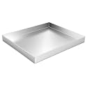 27 x 25 x 2.5 Inch 304 Stainless Steel Washing Machine Drain Pan, Heavy Duty Washer Drip Tray for Laundry Room Floor Leak and Overflow Protection