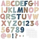 270 PCS 3Inch Bulletin Board Paper Letters and Numbers, Capital Letters, Numbers, Punctuation Card Stock Punch Out Letter for Classroom Poster Bulletin Board Window Door Home Decor Mailbox Sign, Multi