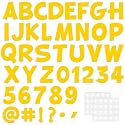 270Pcs 3In Bulletin Board Paper Letters and Numbers, Capital Letters, Numbers, Punctuation Card Stock Punch Out Letter for Classroom Poster Bulletin Board Window Door Home Decor Mailbox Sign, Yellow
