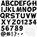 270Pcs 3In Bulletin Board Paper Letters and Numbers, Capital Letters, Numbers, Punctuation Card Stock Punch Out Letter for Classroom Poster Bulletin Board Window Door Home Decor Mailbox Sign, Black