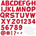270Pcs 3In Bulletin Board Paper Letters and Numbers, Capital Letters, Numbers, Punctuation Card Stock Punch Out Letter for Classroom Poster Bulletin Board Window Door Home Decor Mailbox Sign, Red