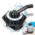 272531 Hi-Flow 6-way Multiport Top Valve Compatible with Pentair Sand Dollar Pool and Spa Sand Filters, 1-1/2 inch Clamp Style Valve, Replace 262504 262505 262506