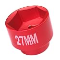 27mm oil filter socket wrench, 3/8" Drive 6-point, for Mercedes Ford f150 Renault Nissan Dodge Hyundai Kia Mini Fiat Bronco oil filter/fuel filter hosing cap Removal tool-27mm