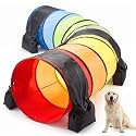 28 in 10 Foot Colorful Extra Large Dog Agility Tunnel with Sandbags