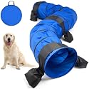 28 in 18 Foot Blue Extra Large Dog Agility Tunnel with Sandbags