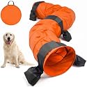 28 in 18 Foot Orange Extra Large Dog Agility Tunnel with Sandbags