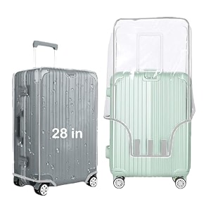 28 inch trolley bag coversuitcase bag coverwaterproof dustproof luggage coverszippered clear pvc suitcase covers protectors pack of 1 28 inch heavy quality