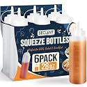 28 oz Squeeze Bottles for Sauces, Squirt Bottle, Salad Dressing Bottle