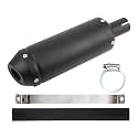 28mm 1.1" Exhaust Muffler Motorcycle Slip On Muffler Compatible with Dirt Bike Street Bike Scooter ATV Racing Black