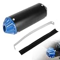 28mm 1.1" Exhaust Muffler Silencer Motorcycle Pipe for 50cc 70cc 90cc 110cc 125cc CRF50 XR50 KLX Coolster SSR Thumpstar TTR YCF Lifan Apollo Chinese Pit Trail Dirt Bike Mini Bike Motocross Parts Blue