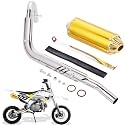 28mm High Performance Exhaust Muffler Silencer Pipe Assembly kit 90cc 110cc 125cc Dirt Pit Bike CRF50 SSR Baja Coolster Piranha Pister Pro Taotao 125cc TTR Taotao DB10 DB14 BMS pro 70