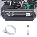 28mm Motorcycle Exhaust Muffler Tip Pipe Fits for 50cc 110 125cc 150cc 160cc Dirt Pit Bike ATV Quad 4 Wheeler Black