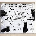 28Pcs Halloween Garage Door Decorations Black Cat Magnets Set