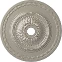 29 1/2"OD x 3 5/8"ID x 1 5/8"P Sunflower Ceiling Medallion (Fits Canopies up to 5 5/8"), Hand-Painted Pearl White