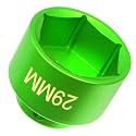 29mm oil filter socket wrench, 1-1/8 Inch-Aluminum low profile 6-point 3/8" Drive,for Dodge Cummins Housing Canister Cap,for also other 29mm fuel filter/oil filter Cap Removal Tool
