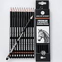 2B Premium Graphite Drawing Pencils - 12 pcs | Professional Art Drawing Pencils for Shading, Sketching & Doodling | Graphite Pencil for Artists & Beginners