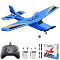 2CH RC Glider, Easy Fly RC Plane for Kids &amp; Beginners (Blue)