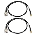 2ft N Male to SMA Male Cable 2PCS, SMA to N Cable 50 ohm Ultra Low Loss KMR240 Coaxial Cable for WiFi Router, GPS Receiver, Antenna, Signal Booster Use
