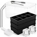 2in Silicone Ice Cube Tray - Ice Cube Molds for 8 Large Ice Cubes