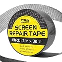 2in x 30ft (360in) Window Screen Repair Tape, Screen Door Replacement Kit, Mosquito Net Repair Tape, Window Net Screen Patch, Mesh Tape for Drywall Repair, Screen Patches for Ripped Screen, Black