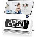 2K Alarm Clock Camera, 5G & 2.4G WiFi Indoor Nanny Cam for Home Security, Full Color Night Vision, AI Human Motion Detection, Local SD Storage