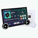 2K Diamond Dual Knob Android Car Stereo Touch Screen | 10.1 Inch Display | 4GB RAM + 64GB ROM | Quad Core | Wireless CarPlay &amp; Android Auto + Frame + AHD Rear Camera-Compatible with Baleno