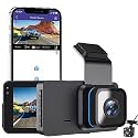 2K Dual Dash Cam with GPS, WiFi, 3-Inch Screen, Night Vision, G-Sensor, Parking Monitor Car Dashboard Camera for Front and Rear