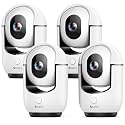Cloarks 2K Pan/Tilt Security Camera, WiFi Indoor Cameras for Home Security with AI Motion Detection, Pet/Dog/Baby Camera with Phone App, 2-Way Audio, 24/7, Siren, TF/Cloud Storage, 4 Pack