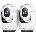 Cloarks 2K Pan/Tilt Security Camera, WiFi Indoor Cameras for Home Security with AI Motion Detection, Pet/Dog/Baby Camera with Phone App, 2-Way Audio, 24/7, Siren, TF/Cloud Storage, 2 Pack