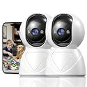 2K Security Camera Indoor, 5GHz Pan Tilt Baby Monitor for Pet/Dog, 2Pack