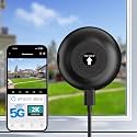 2K Window Camera, 5G &amp; 2.4GHz WiFi Indoor Dome Camera for Home Security w/Full Color Night Vision, Real-Time Alerts, Human/Motion Detection, Alexa, 24/7 Recording, Easy Install,Black,Short-1P