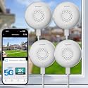 2K Window Camera, 5G &amp; 2.4GHz WiFi Indoor Dome Camera for Home Security w/Full Color Night Vision, Real-Time Alerts, Human/Motion Detection, Alexa, 24/7 Recording, Easy Install,White,Short-4P