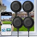 2K Window Mount Security Camera, Full Color Night Vision WiFi Indoor Camera with 2.4G&amp;5GHz WiFi, Motion Detection, Alexa Compatible, 24/7 Recording, Easy Install Home Security Camera, 4-Pack